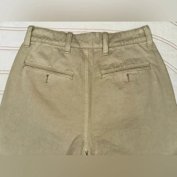 AE77 Premium Wide Leg High Rise Khaki Pants SZ 27 - Picture 4 of 4